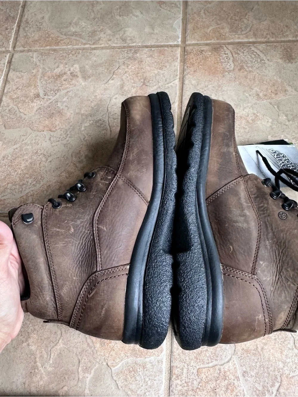 RED WING Chukka Boots  SuperSole Safety Toe Brown Nubuck Leather Men’s 8 EEE​